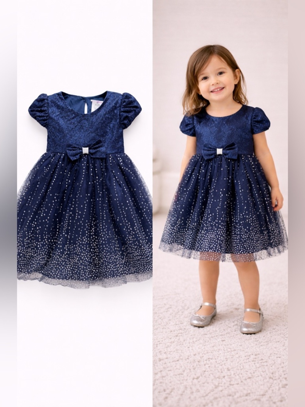 NWT Blueberi Boulevard Girls Sparkle Tulle Dress Shimmer Bodice Dark Fairy 2T